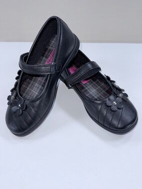 Rachel Shoes Sara Girls Black Mary Jane Dress Flats - Size 1